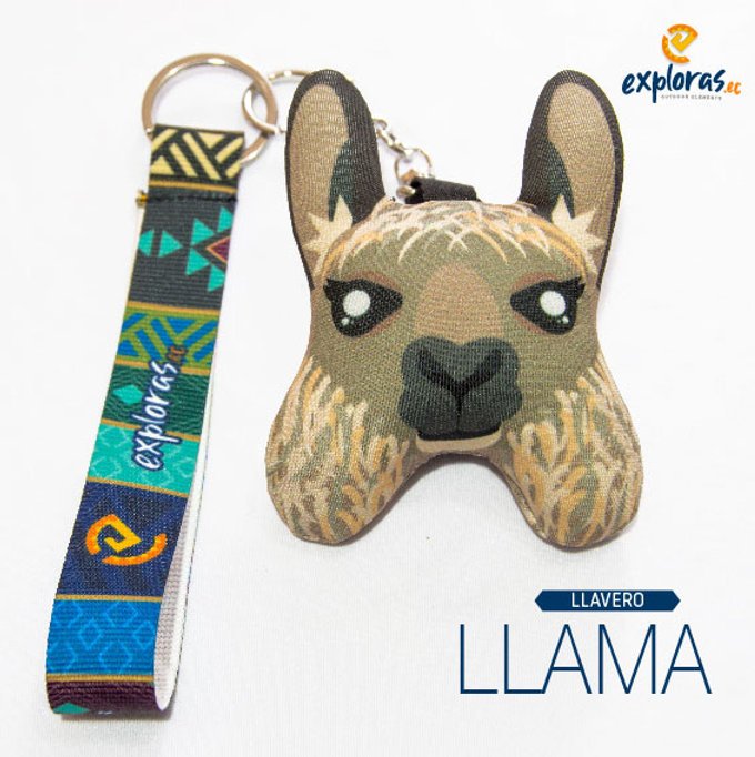 Llavero peluche llama ExplorasEc